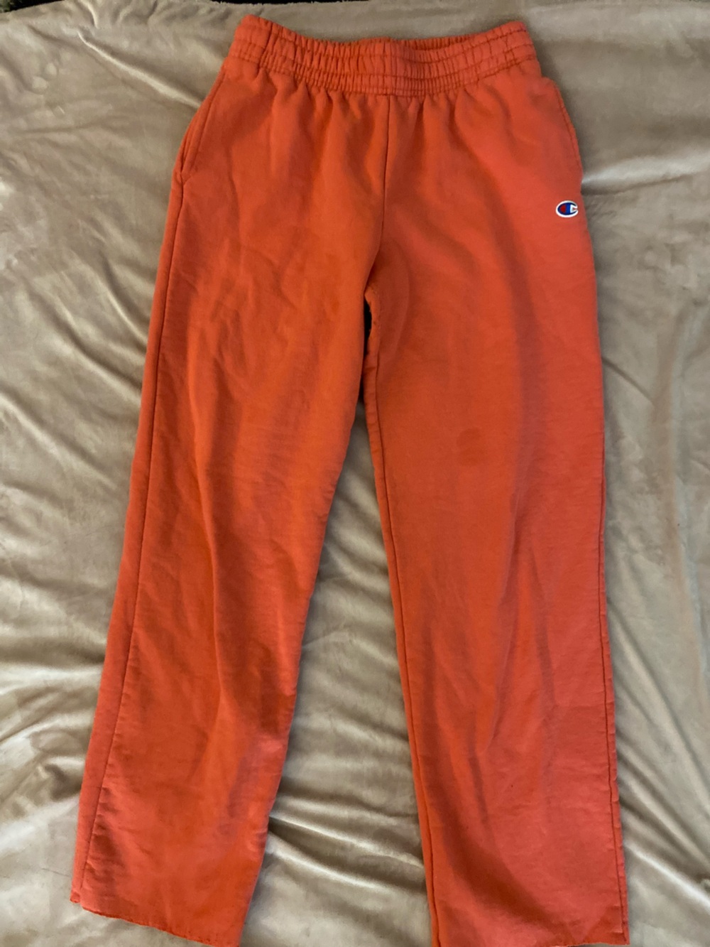 Champion Wide-Leg Sweatpants in pink with C Logo